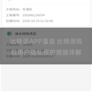 比特派APP直连 比特派钱包用户隐私保护措施详解